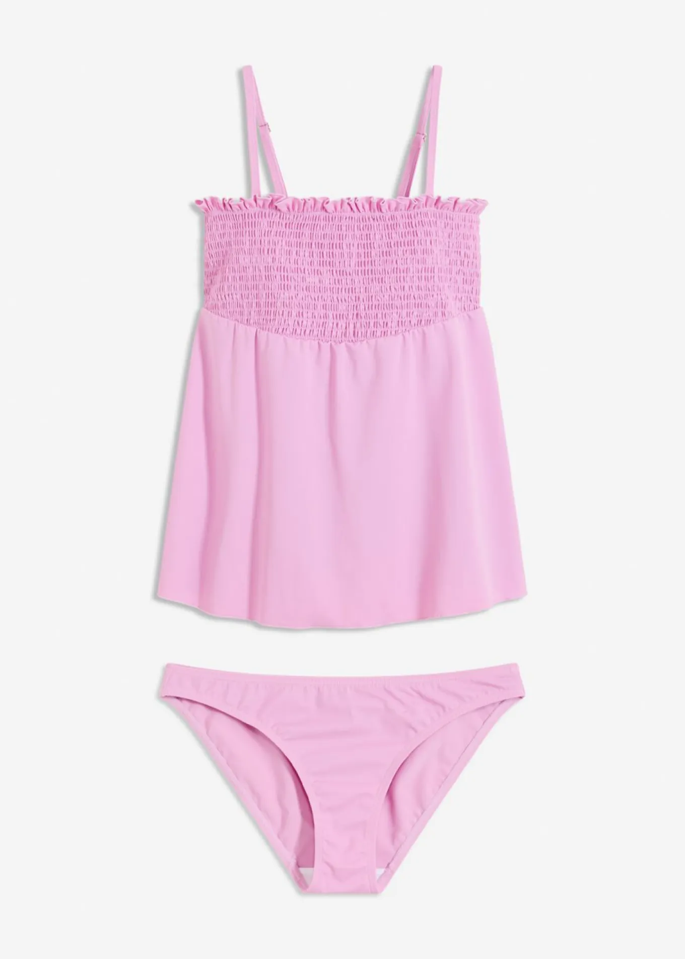 Tankini bandeau con nido de abeja (2 piezas)