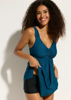 Tankini largo (2 piezas) de dobladillo irregular