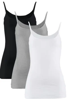Top de algodón puro con tirantes finos (3 unidades)