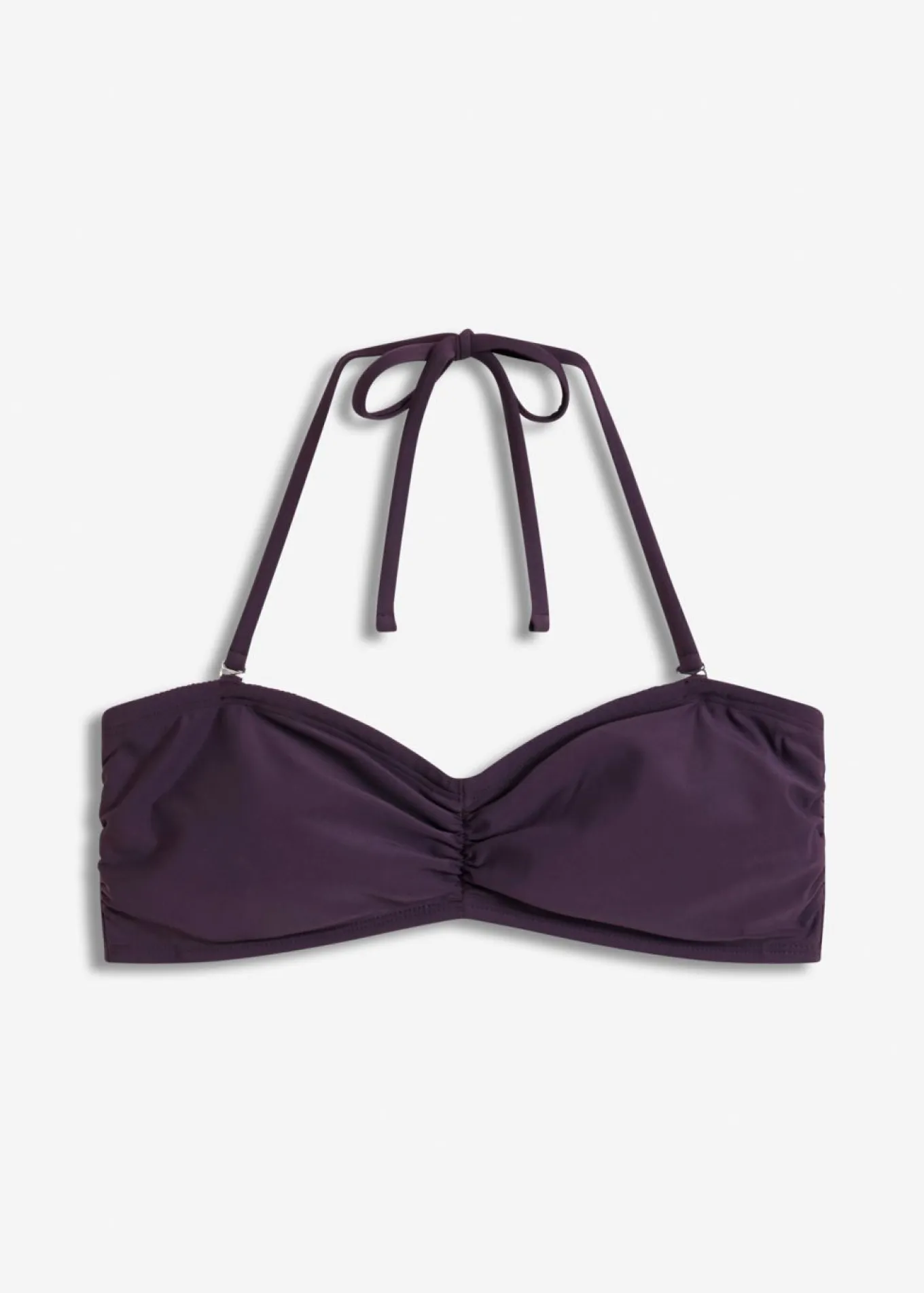 Top de bikini tipo bandeau con tirantes desmontables