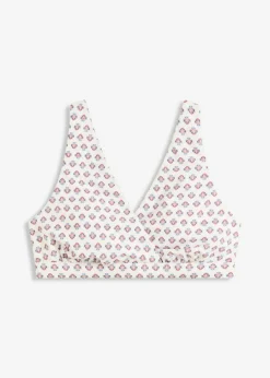Top de bikini tipo bustier con escote en V