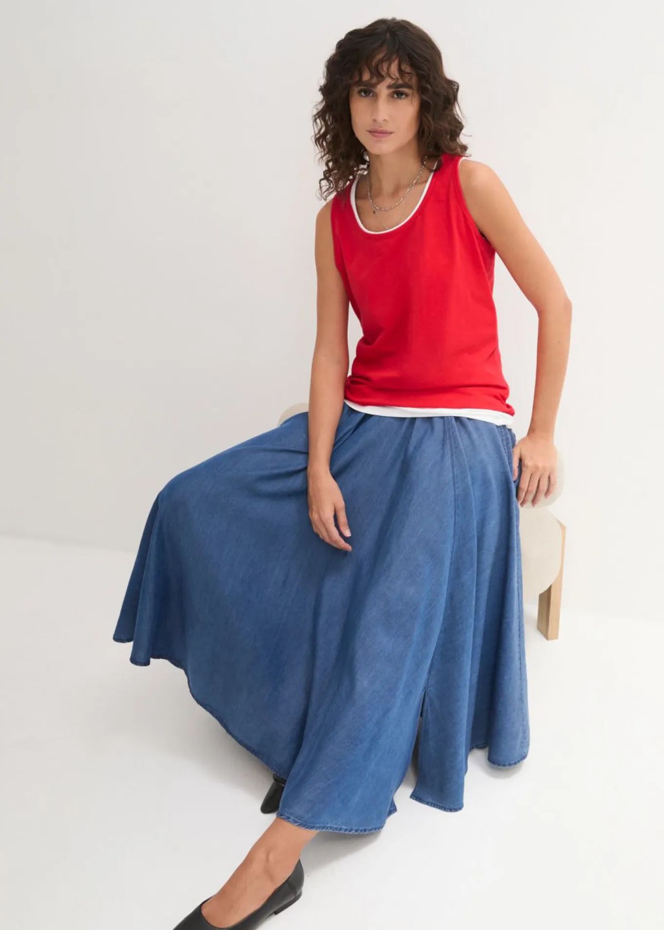 Top largo de algodón orgánico puro (5 unidades)