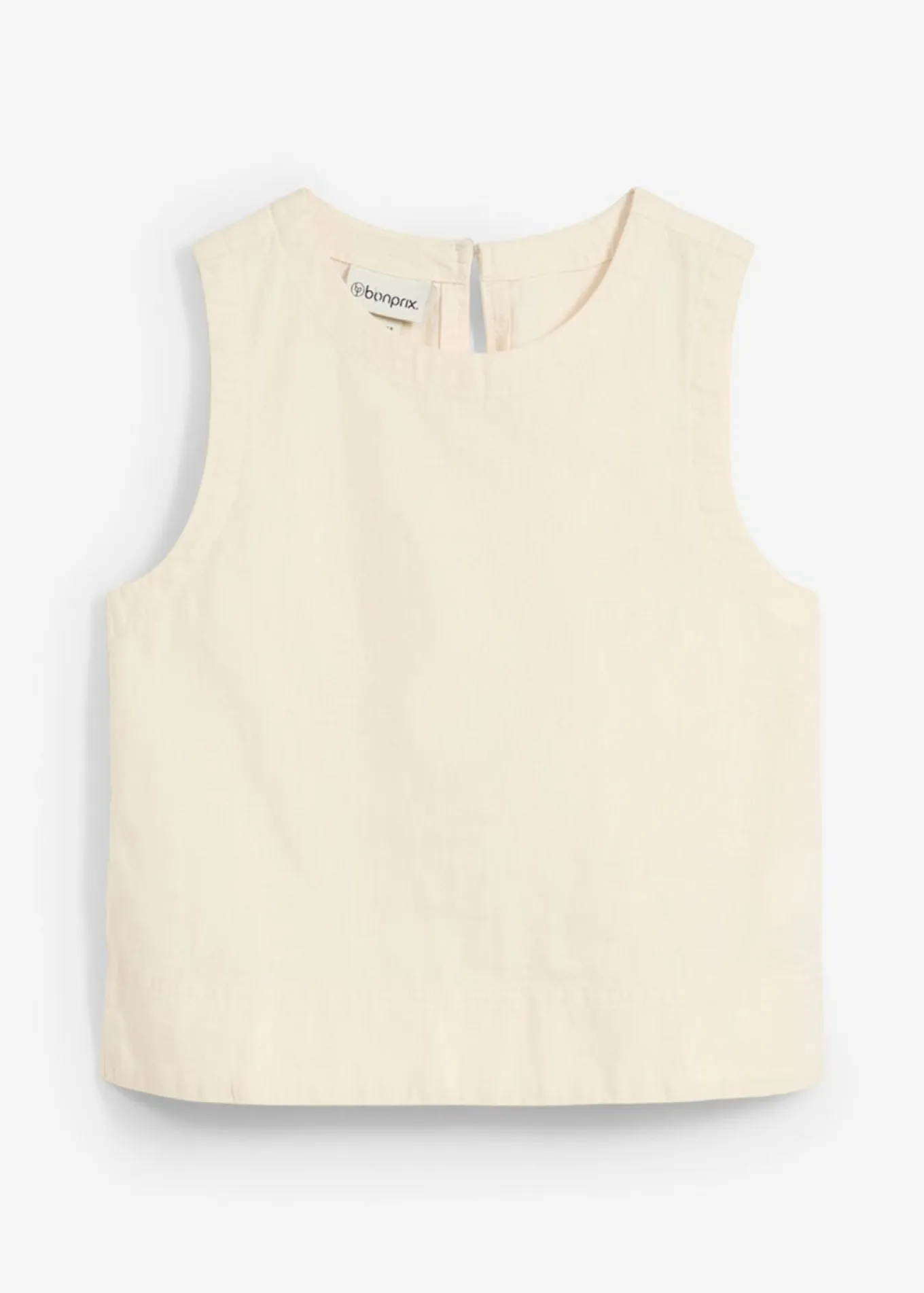 Top tipo blusa de mezcla de lino