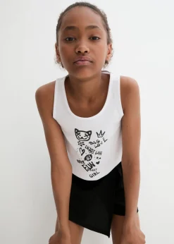 Top y falda pantalón (2 piezas) para niñas de algodón orgánico