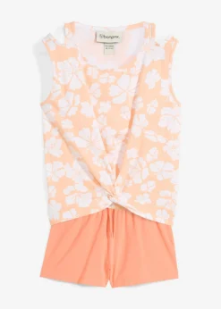 Top y pantalón corto de mezcla de algodón orgánico (conjunto de 2 piezas)