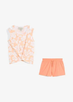 Top y pantalón corto de mezcla de algodón orgánico (conjunto de 2 piezas)