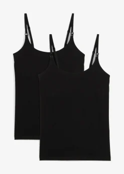 Tops de lactancia de algodón orgánico (2 unidades)