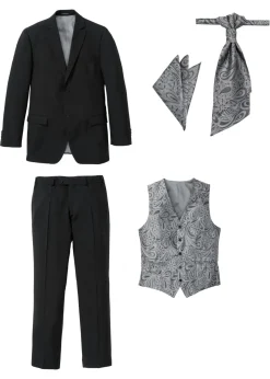 Traje de boda (5 piezas) con chaleco y plastrón, regular fit