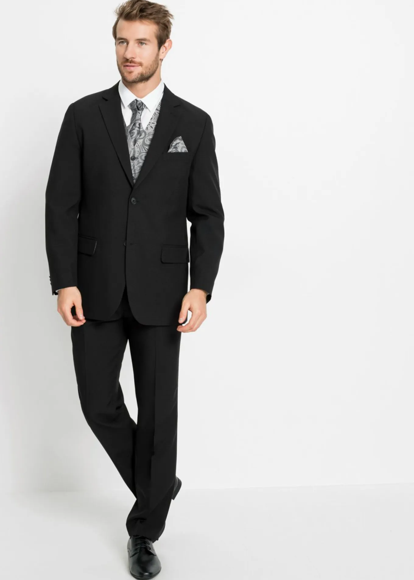 Traje de boda (5 piezas) con chaleco y plastrón, regular fit