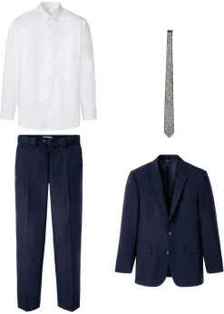 Traje (4 piezas) con camisa y corbata, regular fit