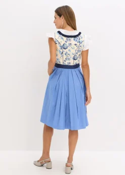 Traje tirolés con delantal bordado (2 piezas)