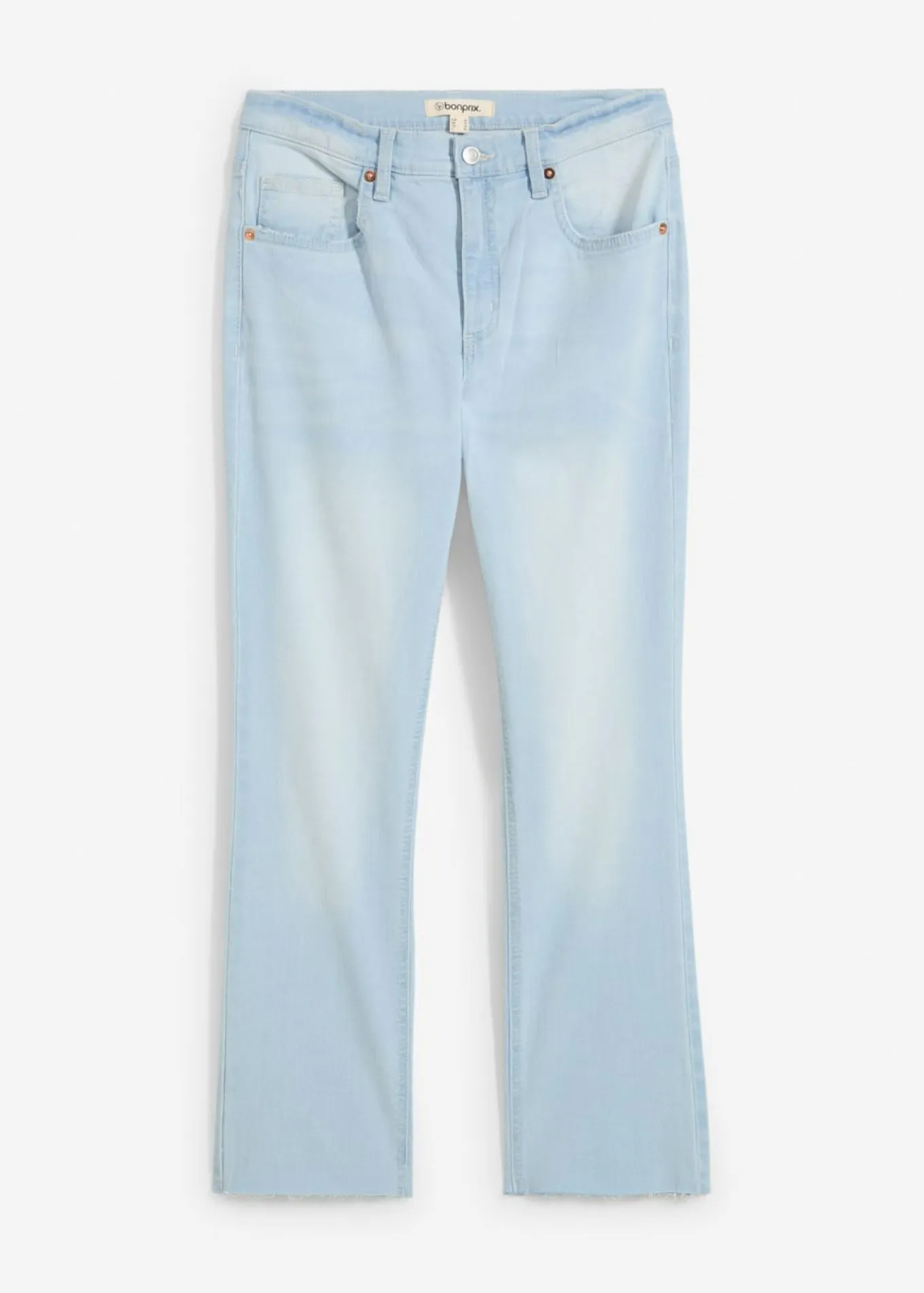 Vaqueros acampanados, high waist, cropped