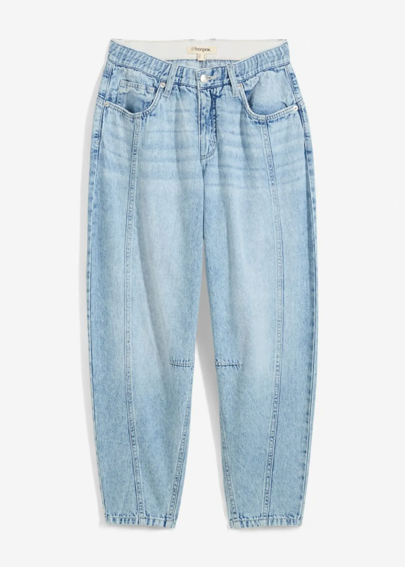 Vaqueros barrel, mid waist, low stretch, cropped