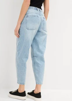 Vaqueros barrel, mid waist, low stretch, cropped