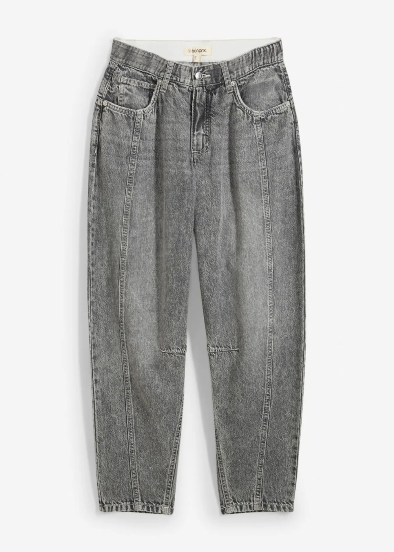 Vaqueros barrel, mid waist, low stretch, cropped