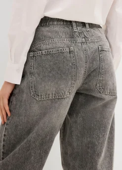Vaqueros barrel, mid waist, low stretch, cropped