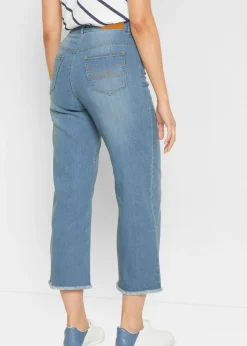 Vaqueros capri de corte ancho