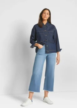 Vaqueros capri de corte ancho