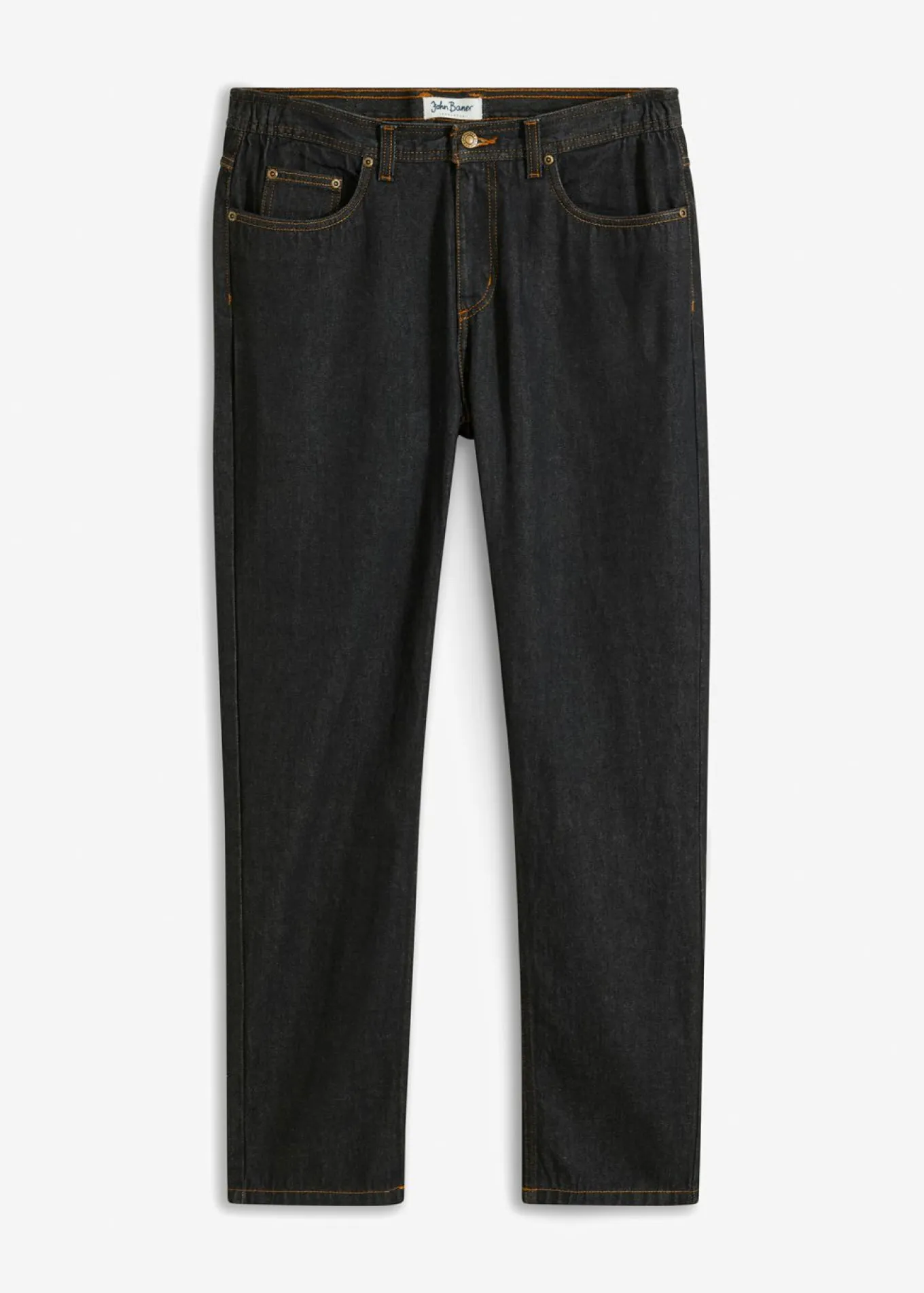 Vaqueros classic fit con cintura elástica, straight