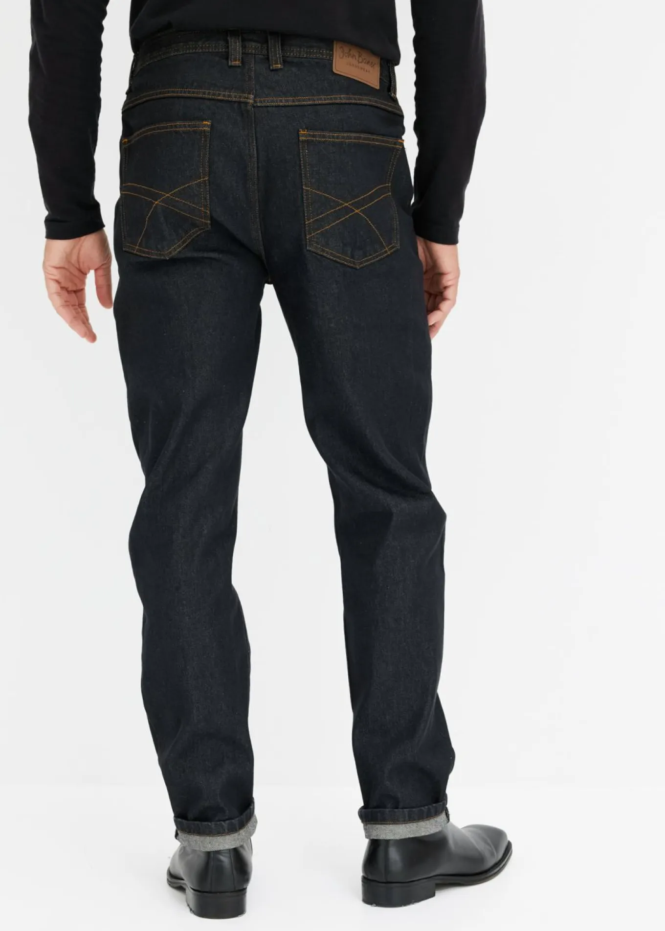 Vaqueros classic fit con cintura elástica, straight