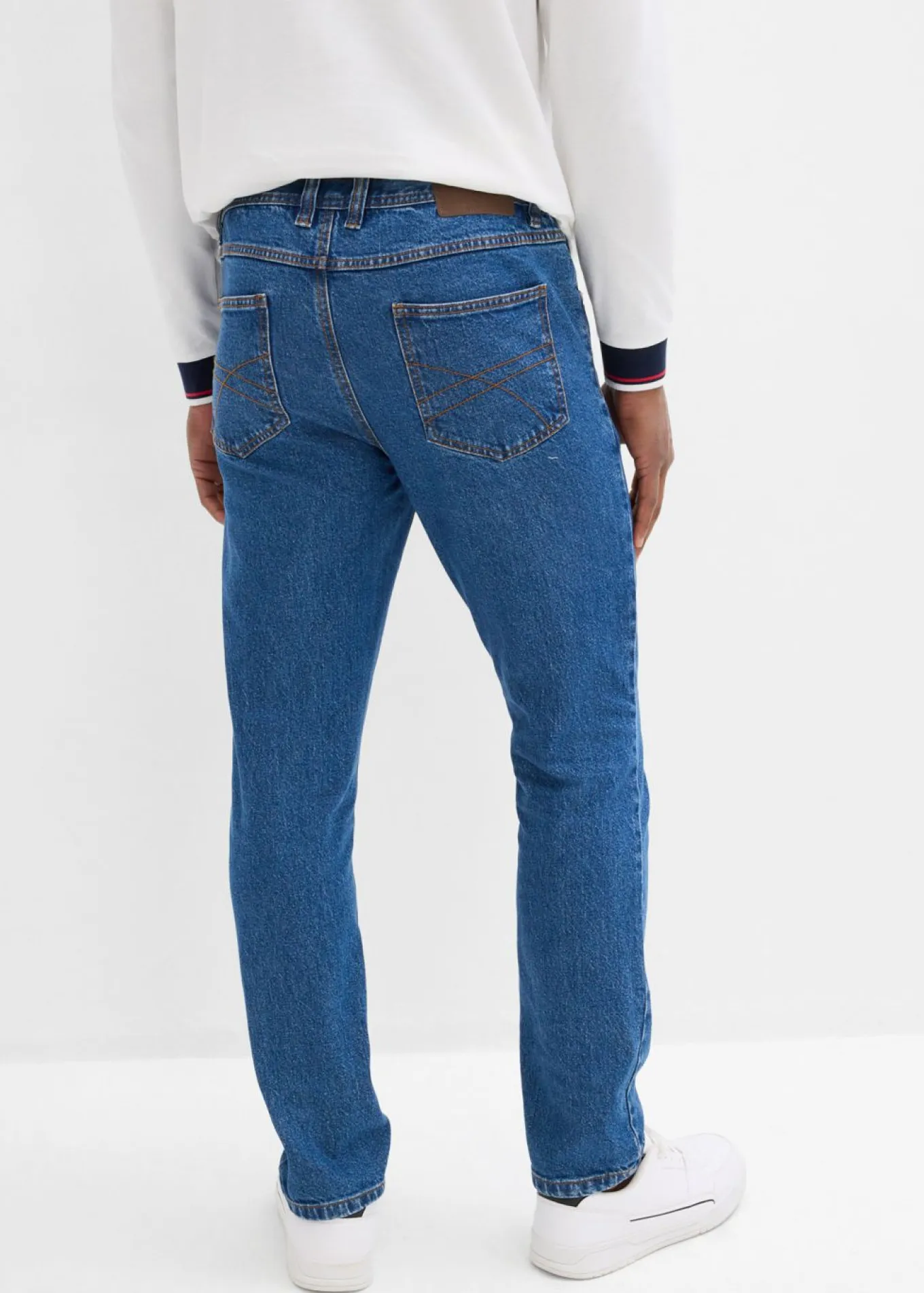 Vaqueros classic fit con cintura elástica, straight