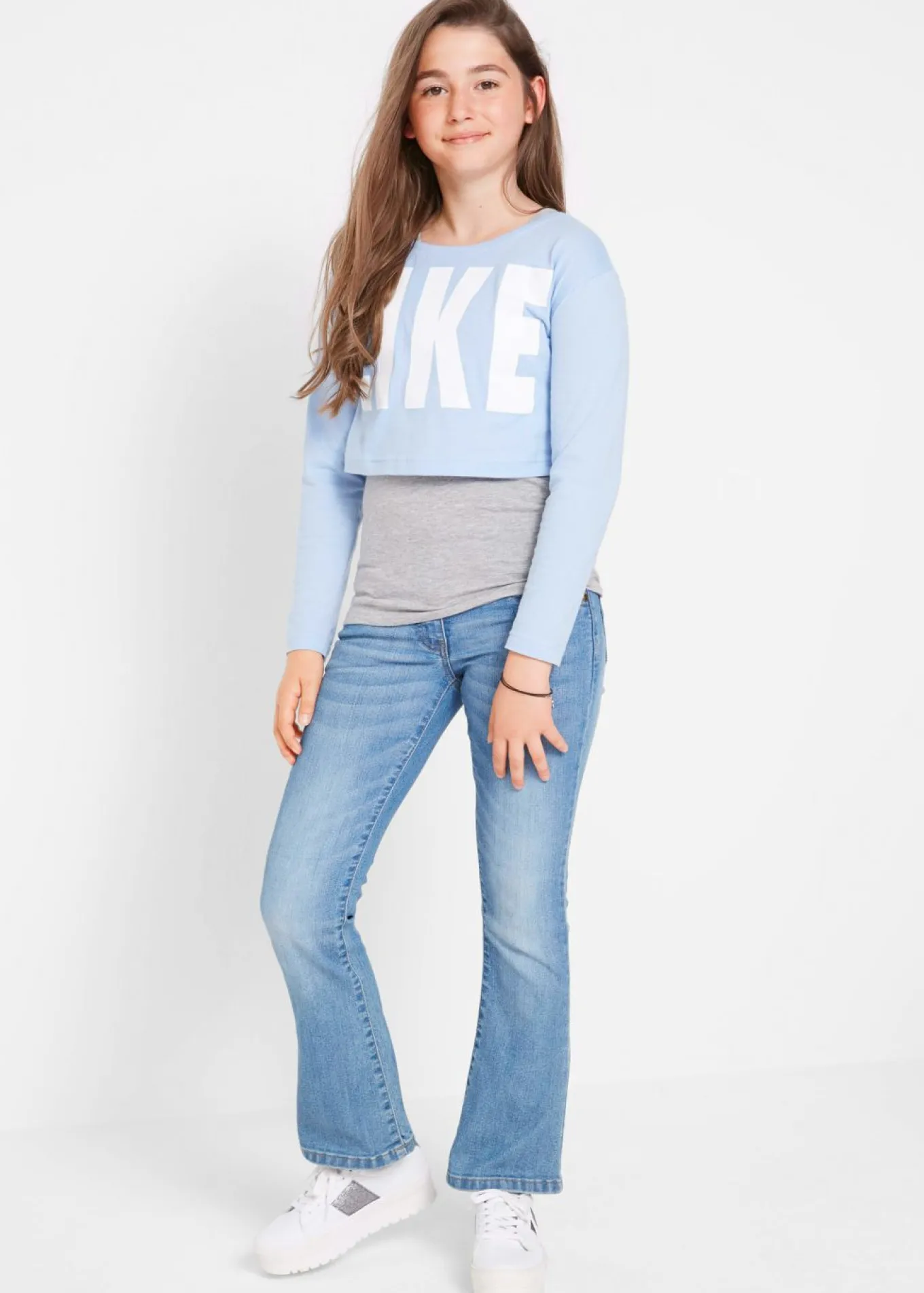 Vaqueros con corte bootcut y talle medio