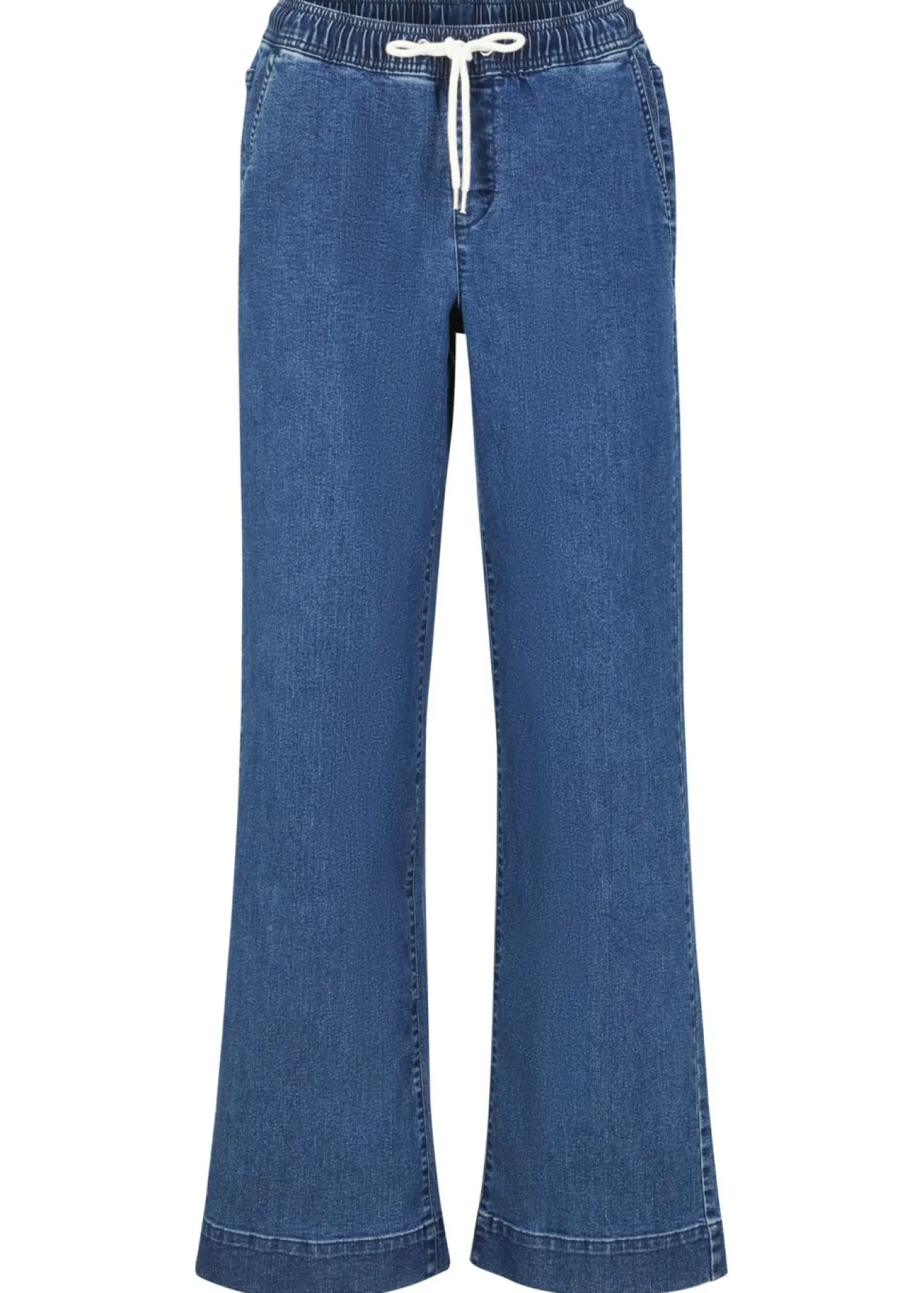 Vaqueros con pernera ancha, mid waist, elásticos