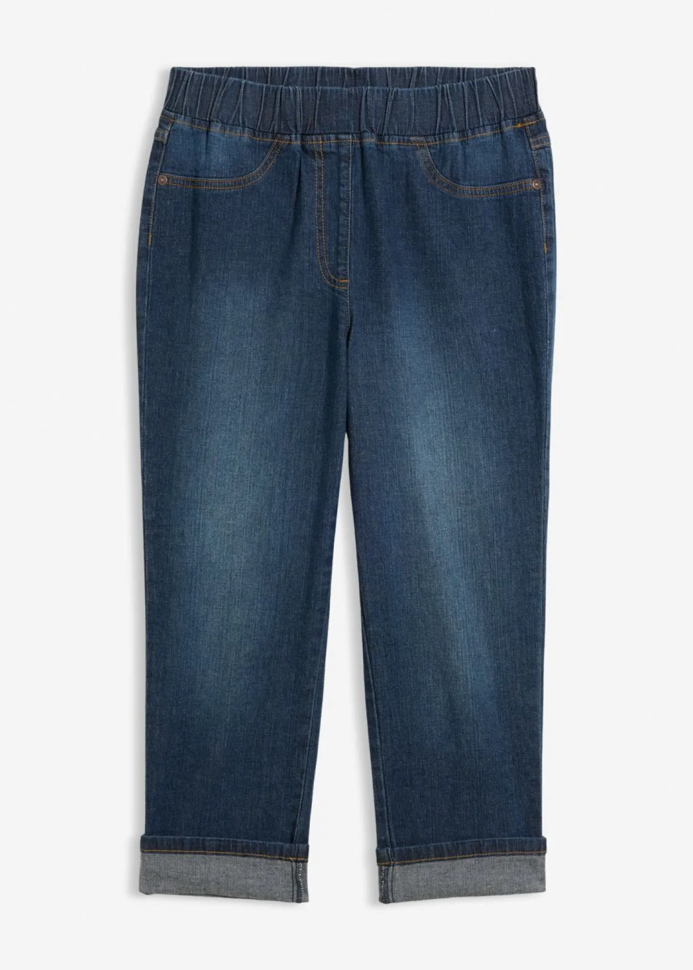 Vaqueros de algodón con talle medio y corte slim