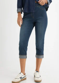 Vaqueros de algodón con talle medio y corte slim