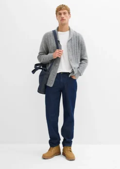 Vaqueros de algodón orgánico puro reciclable con corte relaxed fit, straight