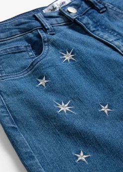 Vaqueros de niña con bordado, wide leg