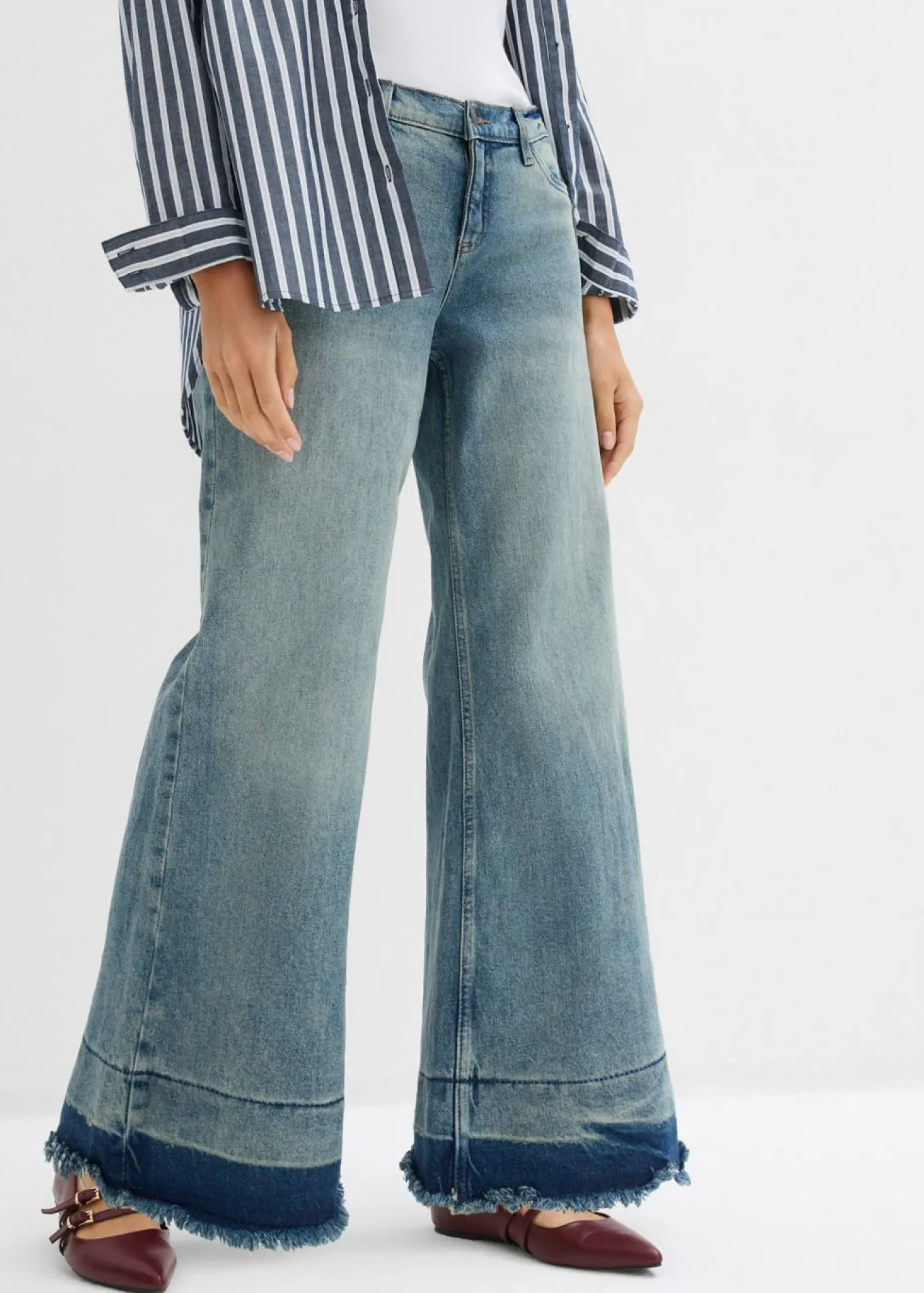 Vaqueros de pernera ancha, mid waist