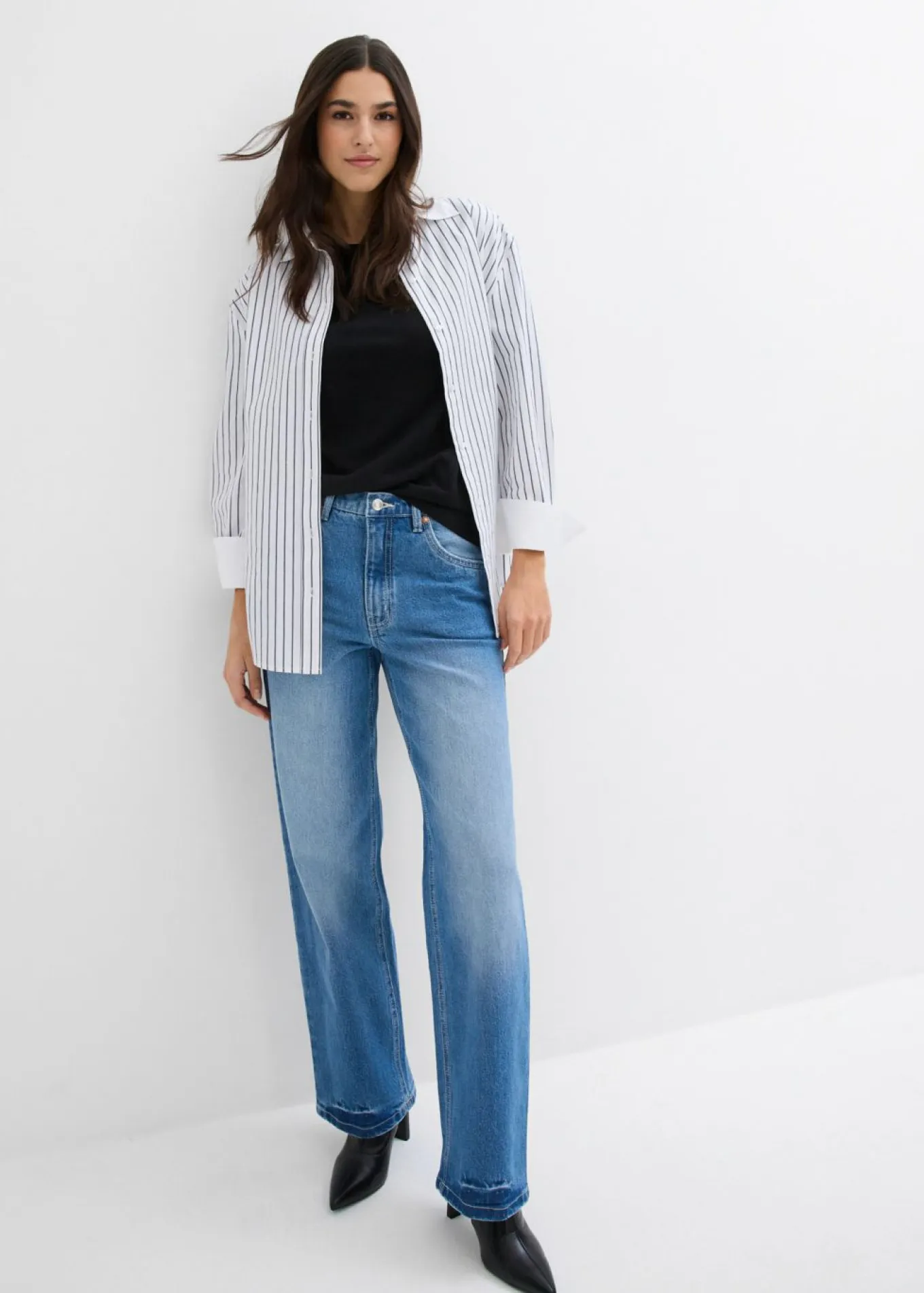 Vaqueros de pernera ancha, high waist
