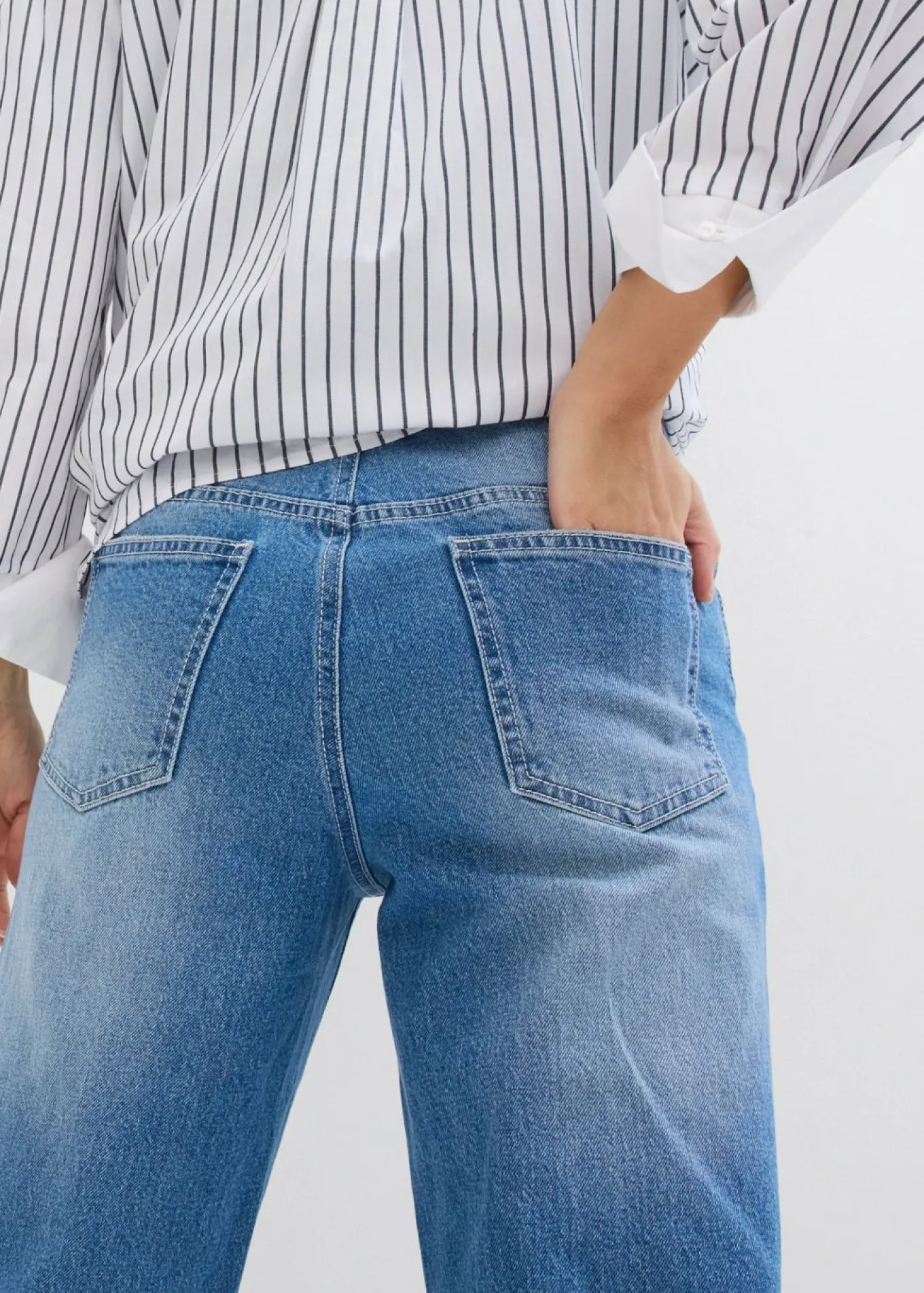 Vaqueros de pernera ancha, high waist