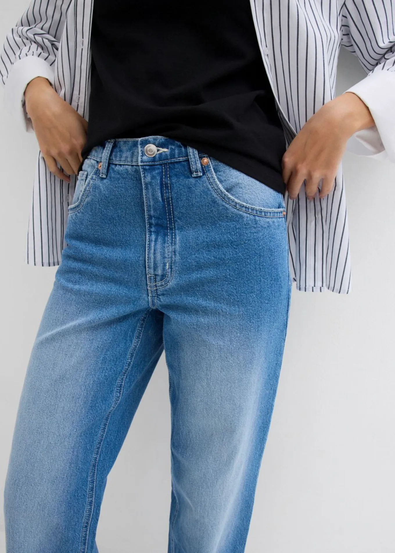 Vaqueros de pernera ancha, high waist