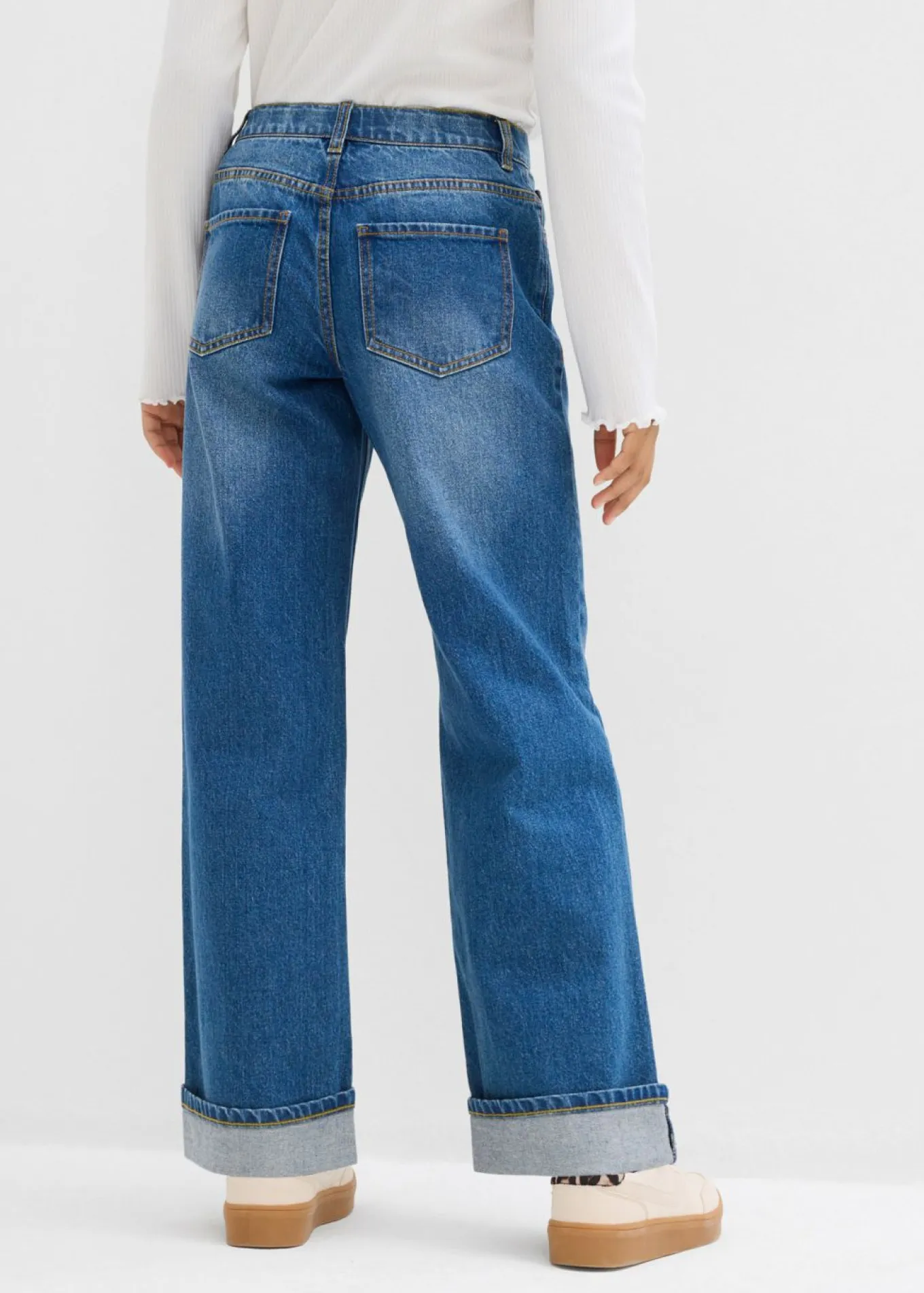 Vaqueros de pernera ancha, low waist