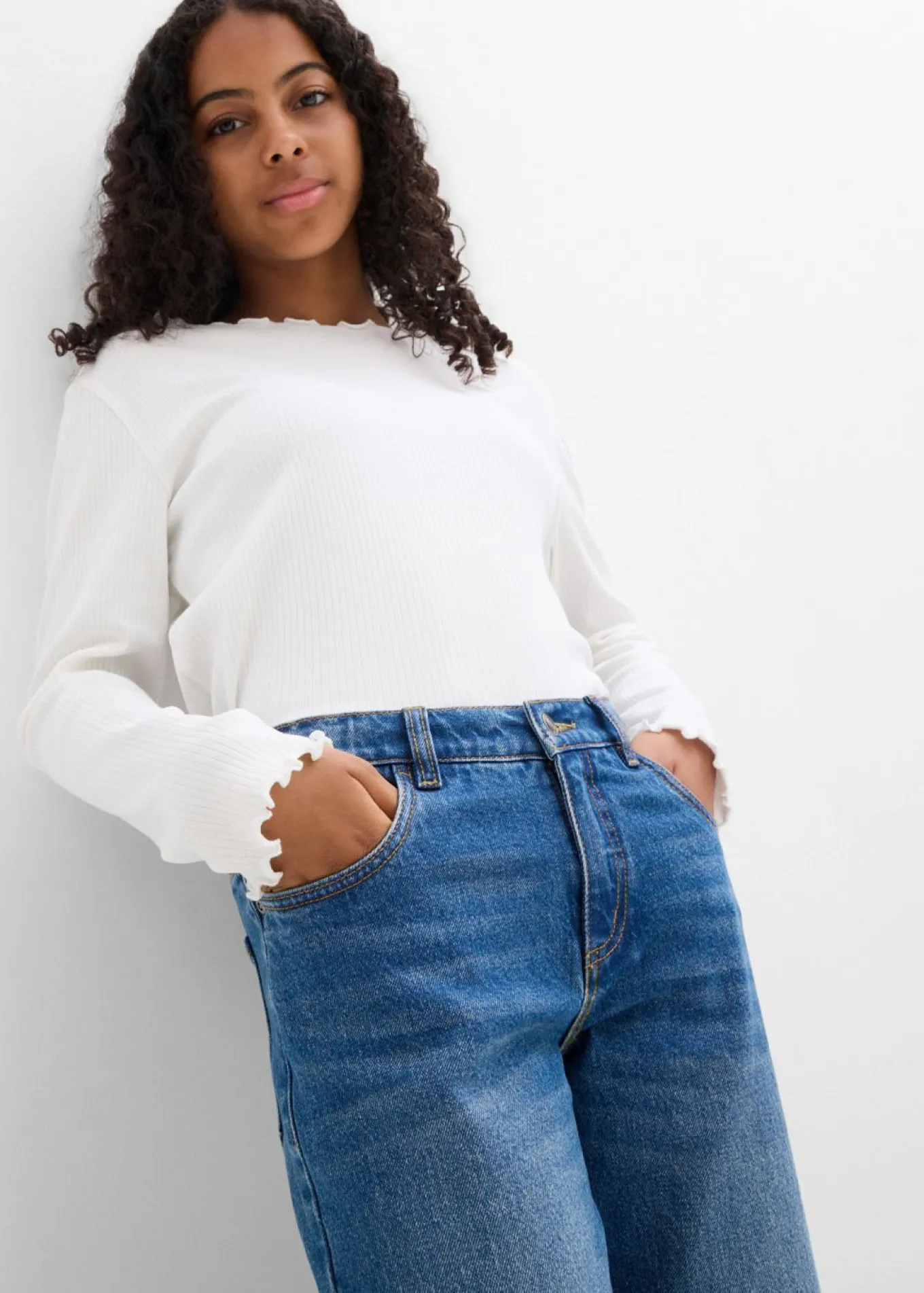 Vaqueros de pernera ancha, low waist