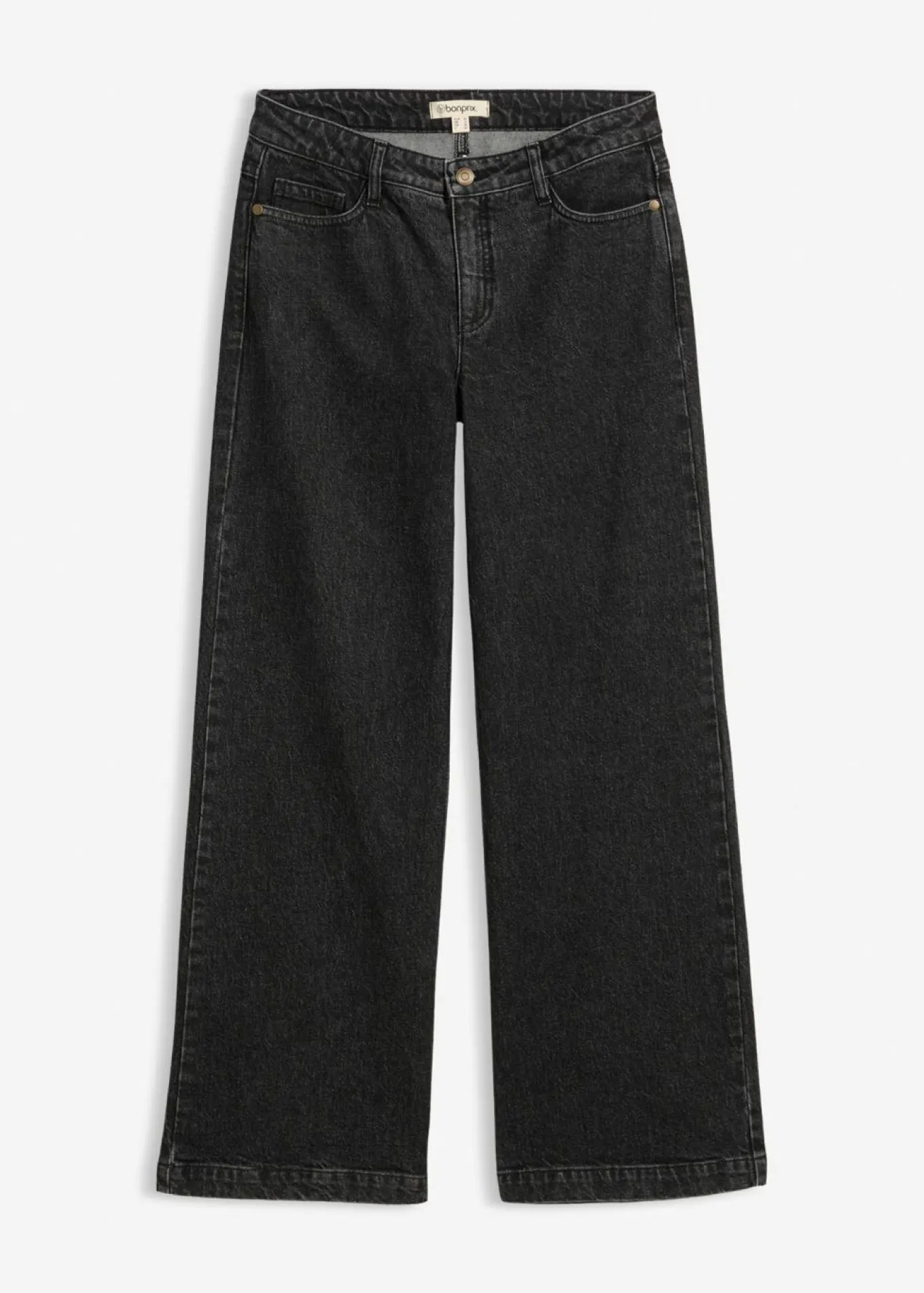 Vaqueros de pernera ancha, mid waist, largo completo