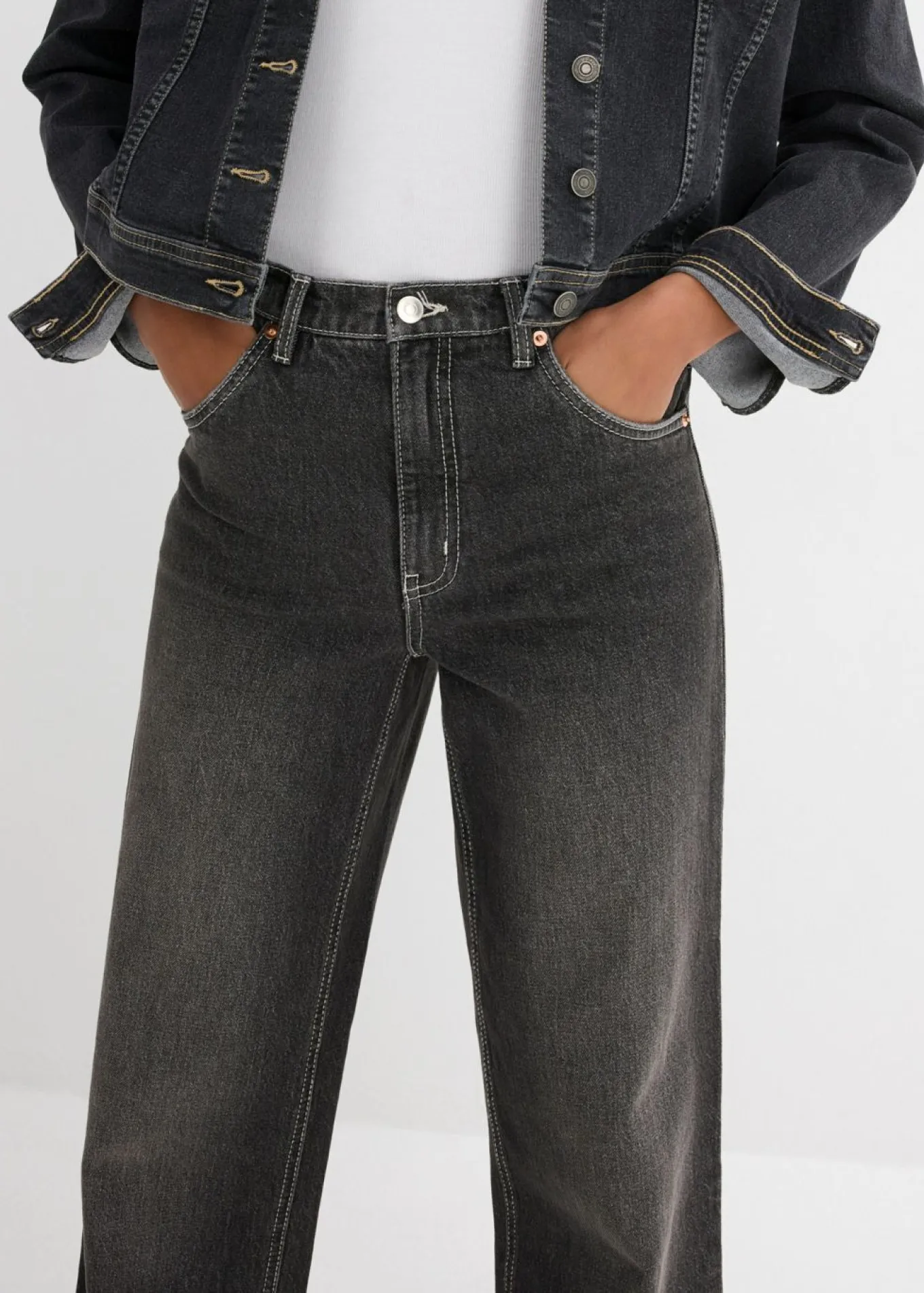 Vaqueros de pernera ancha, high waist