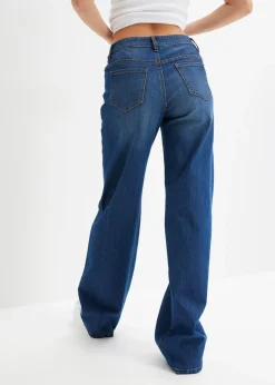Vaqueros de pernera ancha, mid waist, elástico