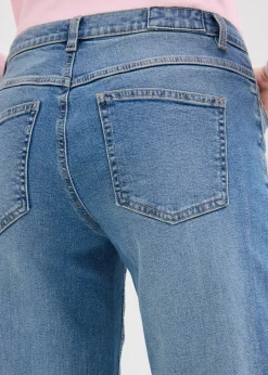 Vaqueros de pernera ancha, mid waist, largo completo