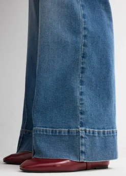 Vaqueros de pernera ancha, mid waist, largo completo