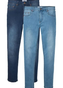 Vaqueros elásticos de corte slim y tapered (2 unidades)