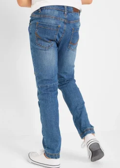 Vaqueros elásticos, regular fit, con rodillera reforzada, straight