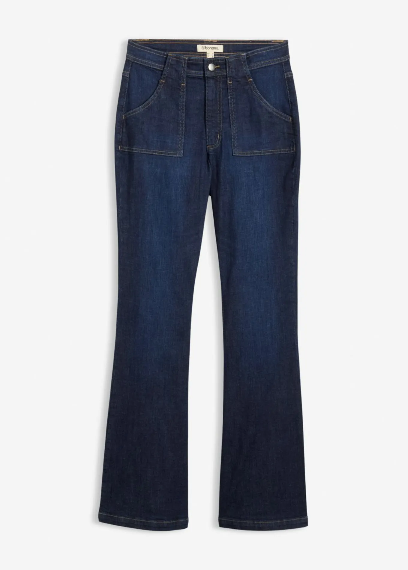 Vaqueros flared, high waist de algodón orgánico