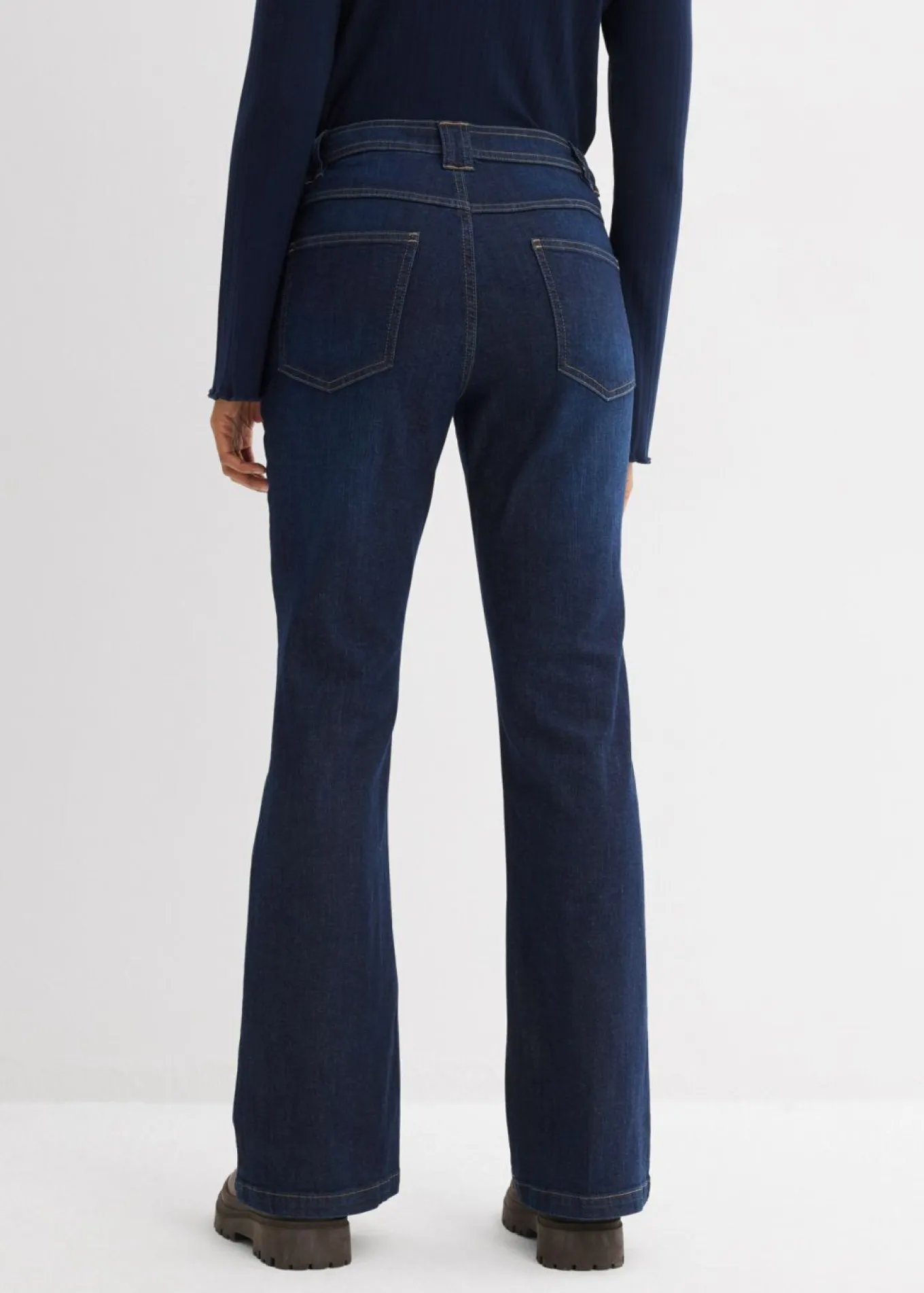 Vaqueros flared, high waist de algodón orgánico