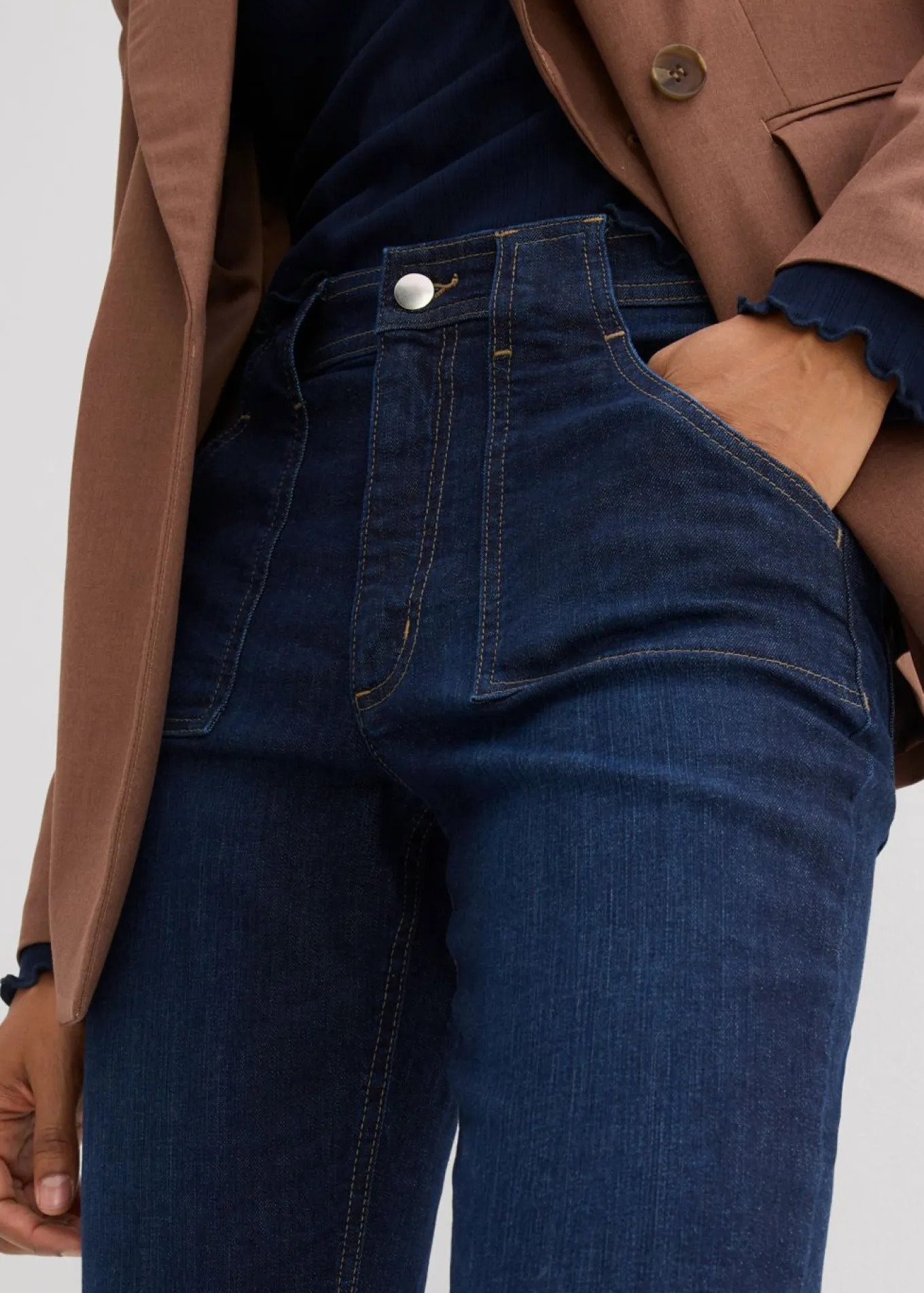 Vaqueros flared, high waist de algodón orgánico