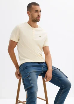 Vaqueros informales tipo cargo con corte slim, cinturilla elástica y diseño recto