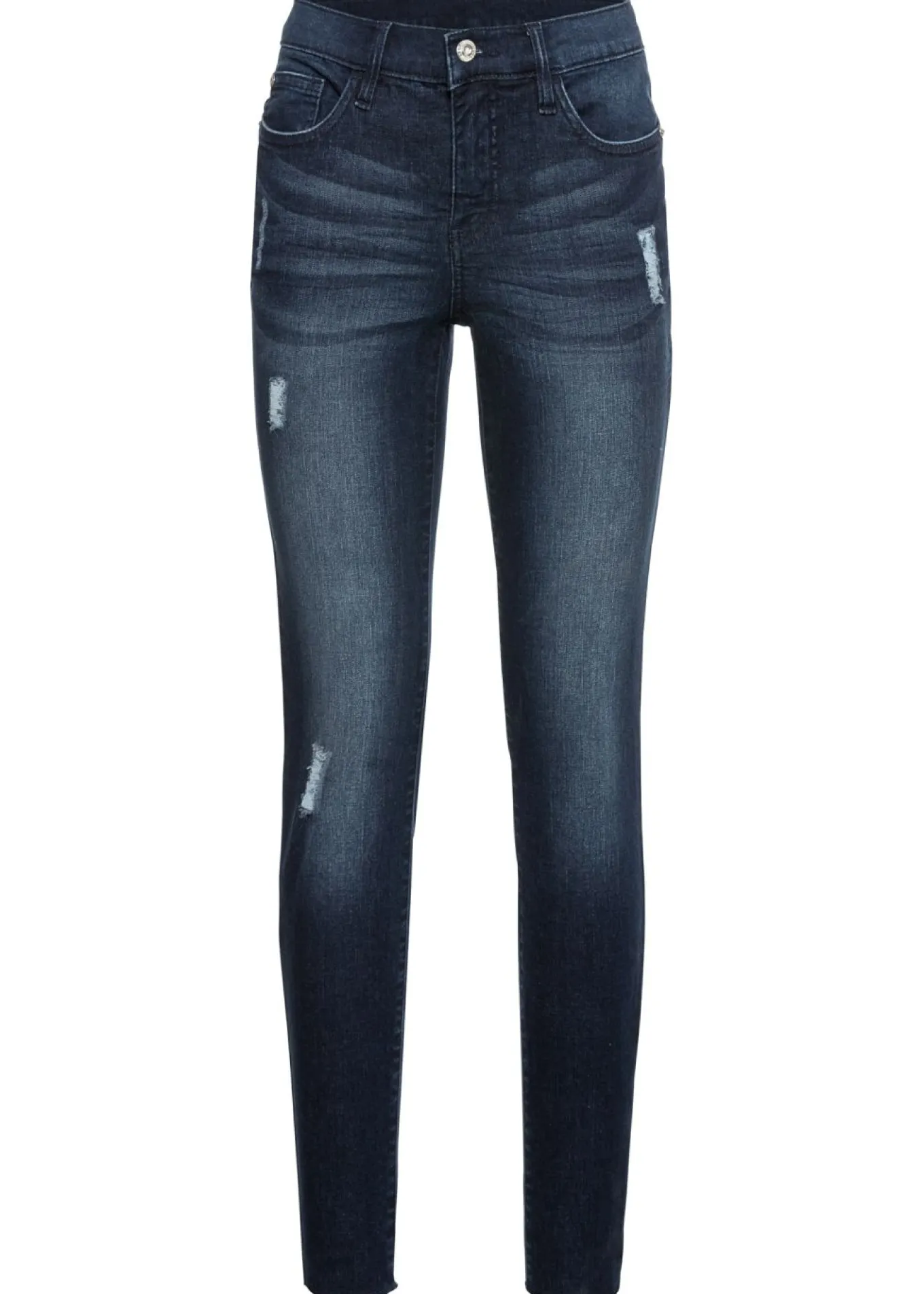 Vaqueros skinny, mid waist, cropped