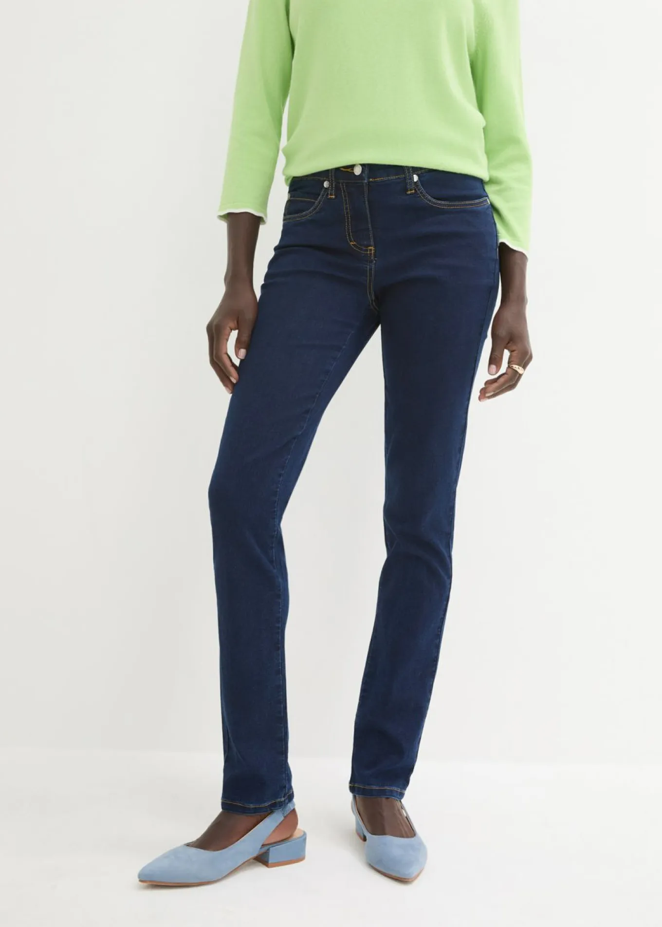 Vaqueros slim fit, mid waist, súper elásticos